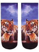 Sneaker Socken bedruckt Tiger