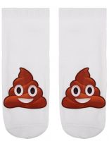 Sneaker Socken bedruckt Emoji Shit