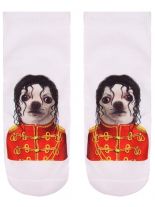 Sneaker Socken bedruckt Michael Jackson Dog