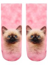 Sneaker Socken bedruckt süßes Kätzchen