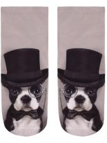 Sneaker Socken bedruckt Gentlemandog
