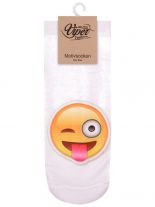 Sneaker Socken bedruckt Emoji smile