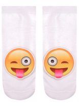 Sneaker Socken bedruckt Emoji smile