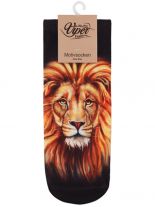 Sneaker Socken bedruckt Löwenkopf zeichnung