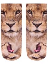 Sneaker Socken bedruckt Löwenmutter