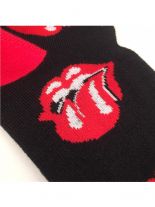 Socken Zunge schwarz rot medium