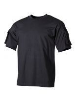 US Militär T-Shirt schwarz mit Ärmeltaschen
