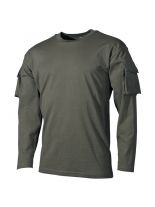 US Army Longsleeve Shirt oliv mit Ärmeltaschen