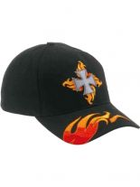 Baseball Cap Kreuz mit Flammen