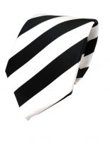 Krawatte Querstreifen schwarz weiß