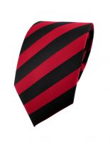 Krawatte Querstreifen schwarz rot