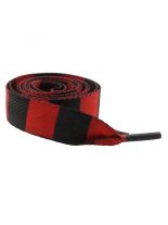 Trendy Schnürsenkel gestreift schwarz rot breit