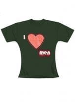 T-Shirt I Love Men 2 in oliv