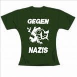 T-Shirt Gegen Nazis in oliv