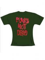 T-Shirt Punks not Dead 2 in oliv