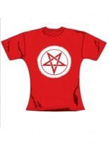 T-Shirt Pentragramm in rot