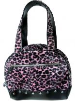 Webpelz Handtasche Zip Leopard rosa