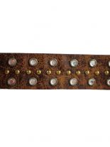 Gürtel mit Strass Steinchen und Nieten braun
