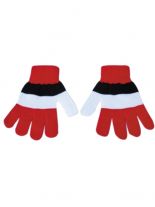 Kinder Handschuhe rot schwarz weiß