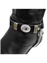 Leder Stiefelband Concho