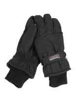 Thermo Handschuhe mit Strickbund schwarz