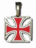 Gothic Halskette Eisernes Kreuz rot