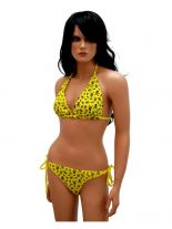 Bikini mit Totenköpfe in gelb
