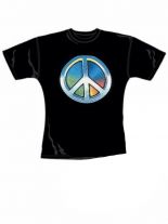 Girl T-Shirt Peace bunt
