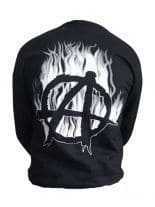 Sweatshirt Anarchy mit Flammen