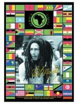 Bob Marley Poster Fahne Weltweit