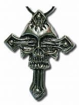 Halskette Totenkopf Kreuz
