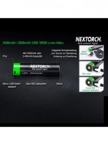 Akku mit USB 18650 USB Lithium Ion 3.6V 3.400mAh