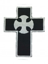 Aufnäher Kreuz mit Symbol