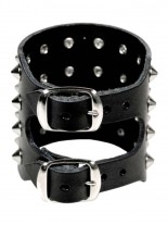 Leder Armband Spitznieten 4 reihig