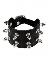 Leder Armband mit Killernieten 2 reihig