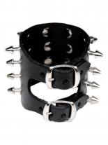 Leder Armband mit Killernieten 4 reihig