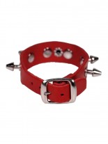 Leder Armband rot Killernieten Ring