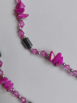 Magnet Kette Armband mit Schmuckstücke pink