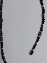 Magnet Armband Kette schwarz und silberne Kugeln