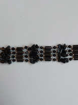 Magnet Armband Kette silber schwarz