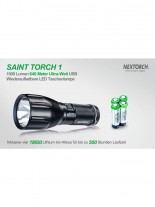 Outdoor LED Taschenlampe 1000 Lumen Nextorch Saint Torch 1