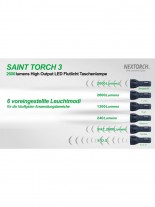 Outdoor LED Taschenlampe 2600 Lumen Nextorch Saint Torch 3